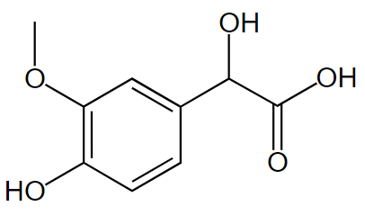 1832990756223700992-TheStructureof4-Hydroxy-3-methoxymandelicAcid.png