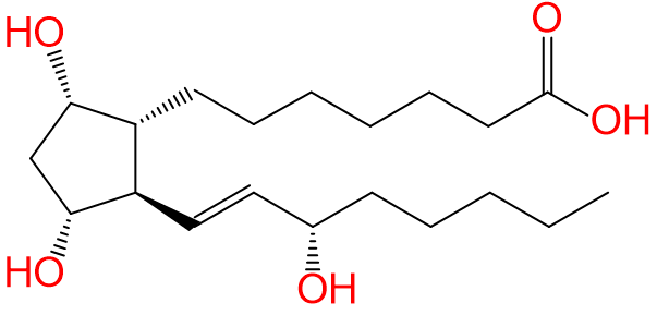 1844669673141555200-TheStructureof9α,11α,15S-trihydroxy-prost-13E-en-1-oicAcid.png