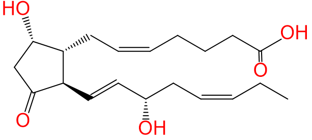 1846785823241523200-TheStructureof9S,15S-dihydroxy-11-oxo-5Z,13E,17Z-prostatrienoicAcid.png