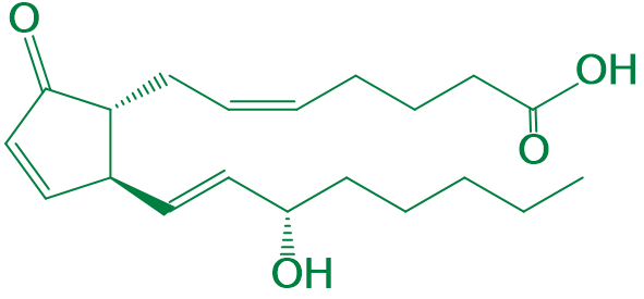 1846803152864137216-TheStructureof9-oxo-15S-hydroxy-5Z,10Z,13E-prostatrienoicAcid.png