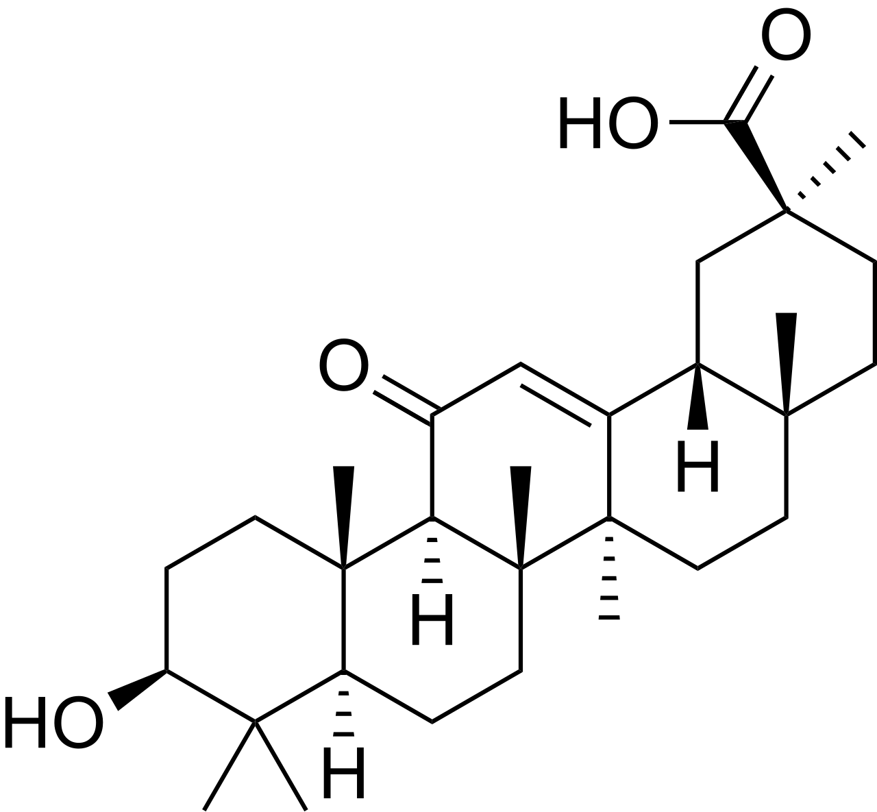 1848209559496806400-MolecularStructureofGlycyrrhetinicAcid.png