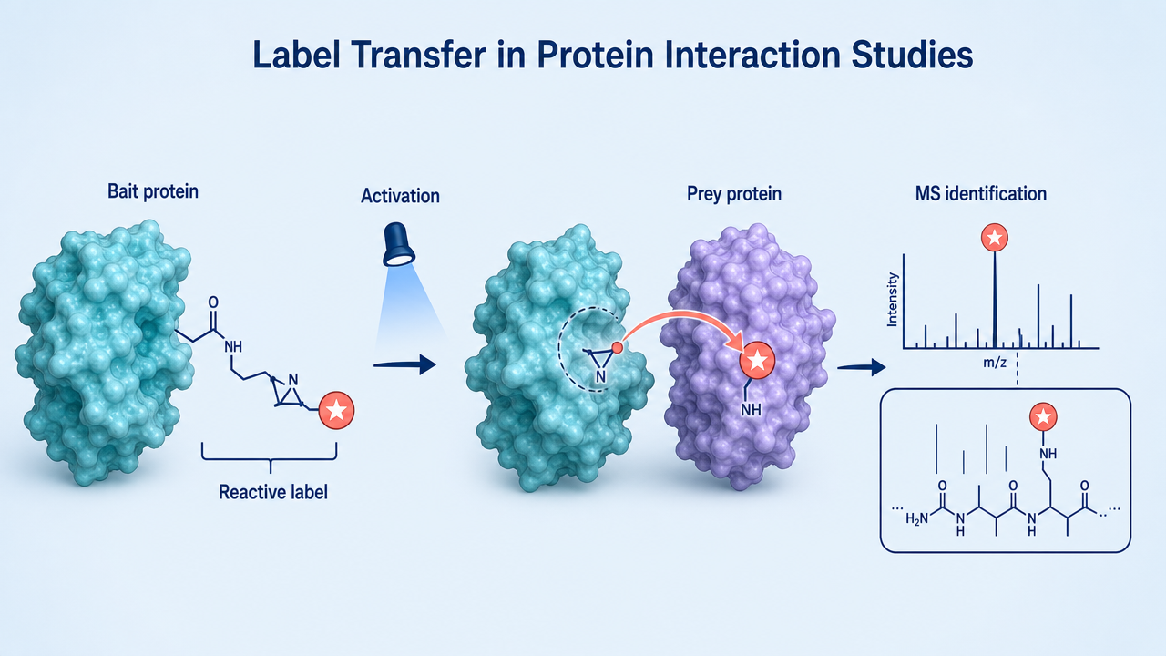 Cover image for label transfer in protein interaction studies