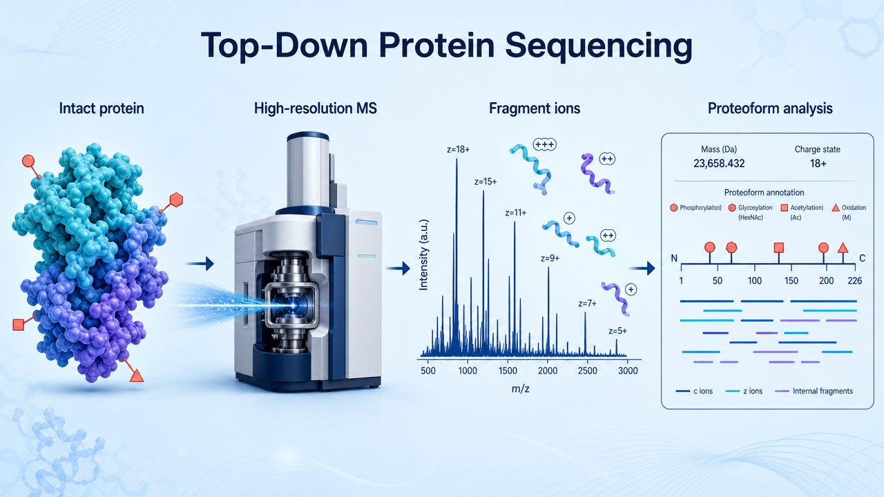 Cover image for top-down protein sequencing principle