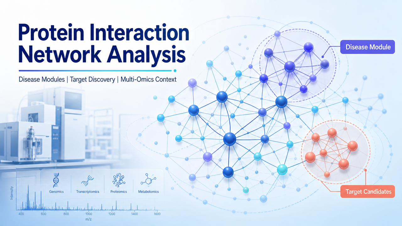 Cover image for protein interaction network analysis