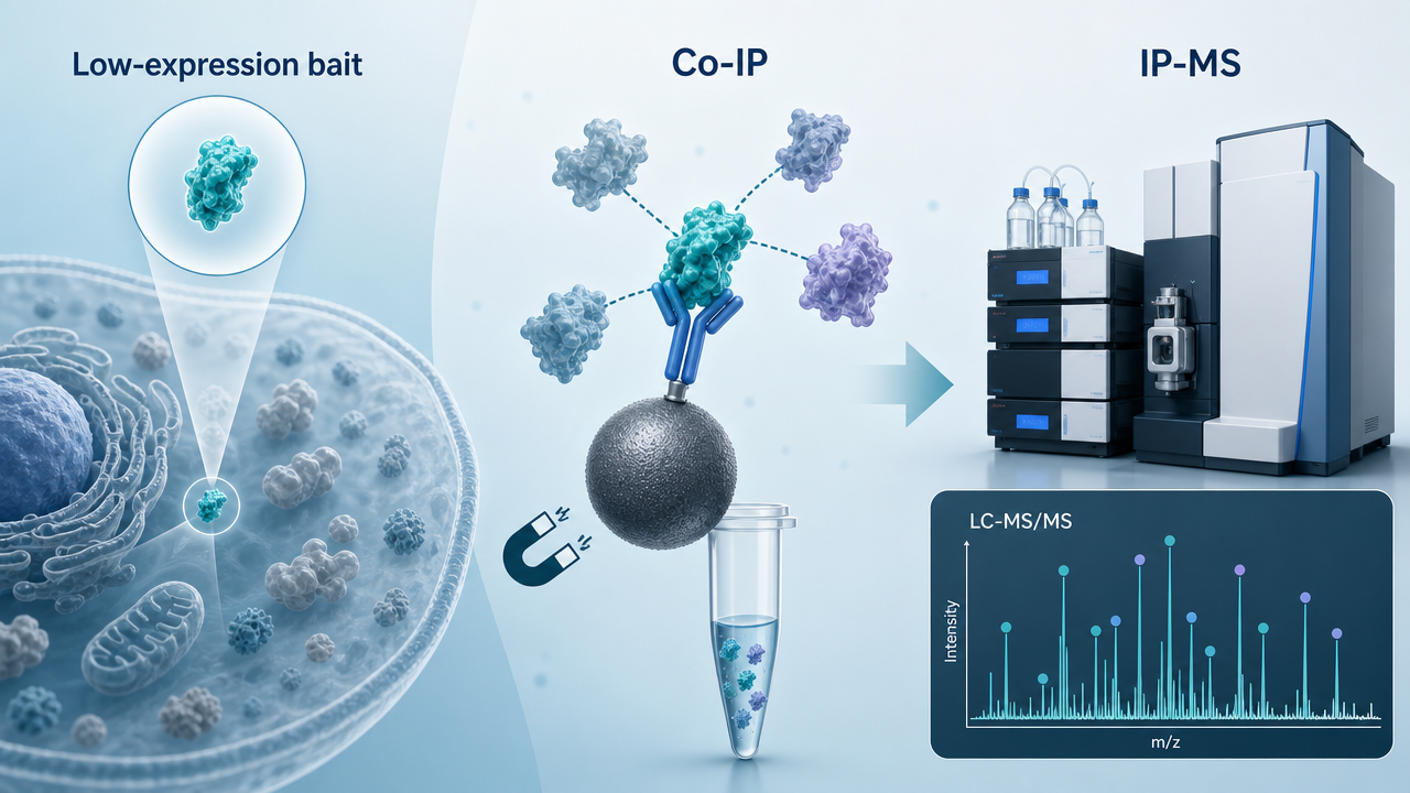 Cover image for Co-IP of low-expression proteins