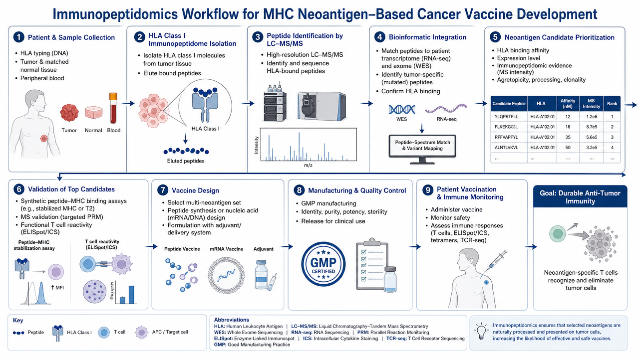 Immunopeptidomics vaccine workflow