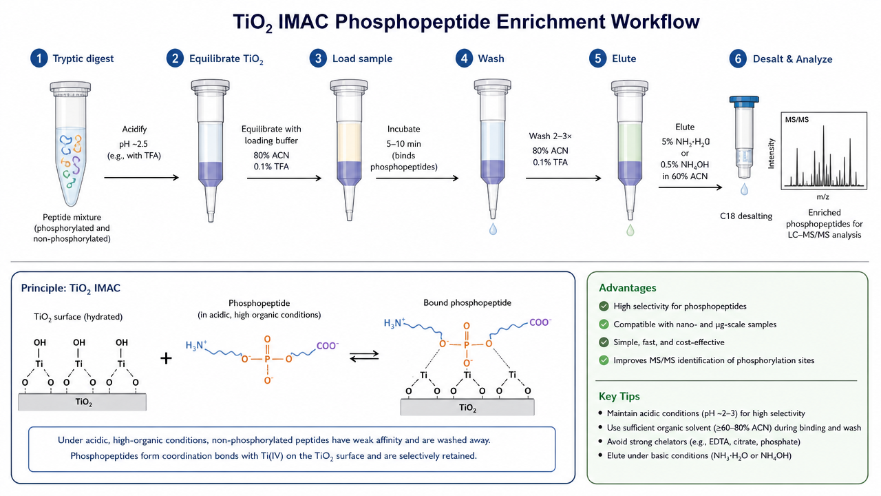 Phosphopeptide enrichment
