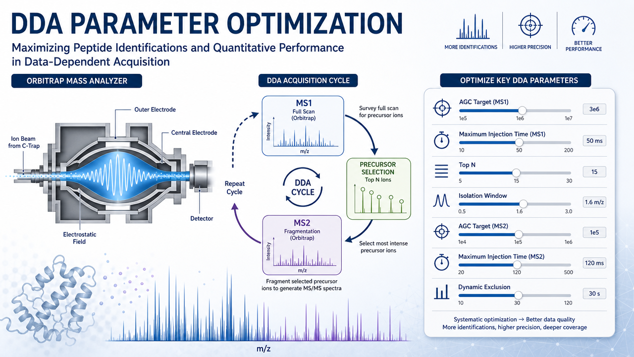 DDA parameter optimization for protein identification