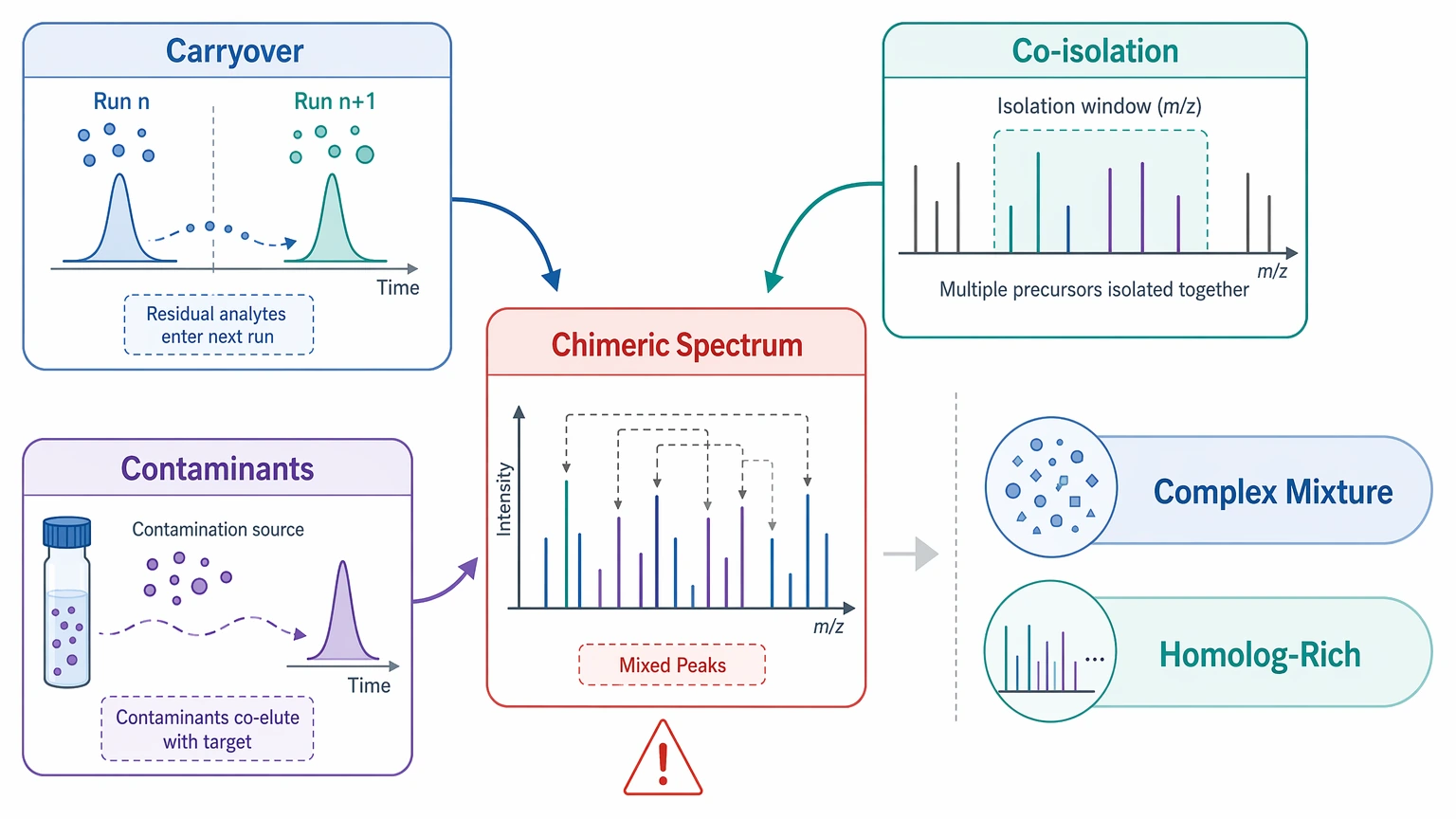 De novo sequencing using mass spectrometry problem localization diagram for chimeric spectrum risk sources