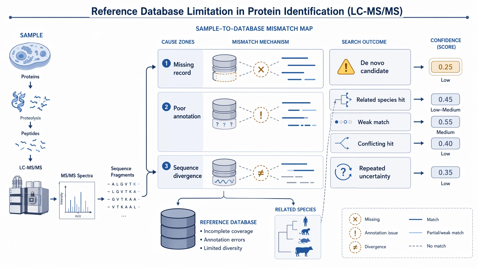 whole genome sequencing de novo assembly reference database limitation map showing missing records annotation gaps and sequence divergence