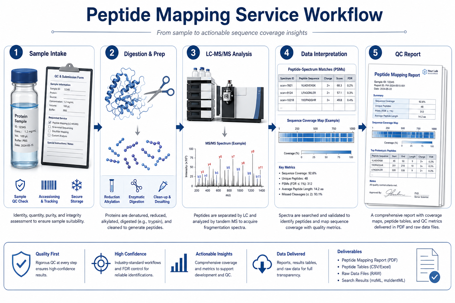 Peptide Mapping Service Workflow
