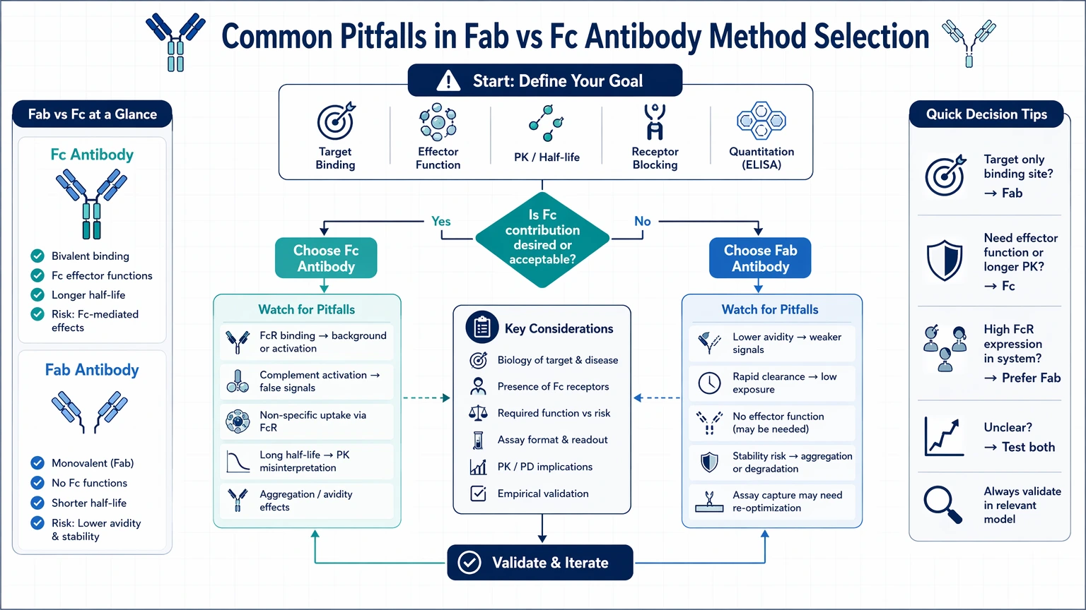 fab vs fc antibody Common Pitfalls in Fab vs Fc Antibody Method Selection visual guide