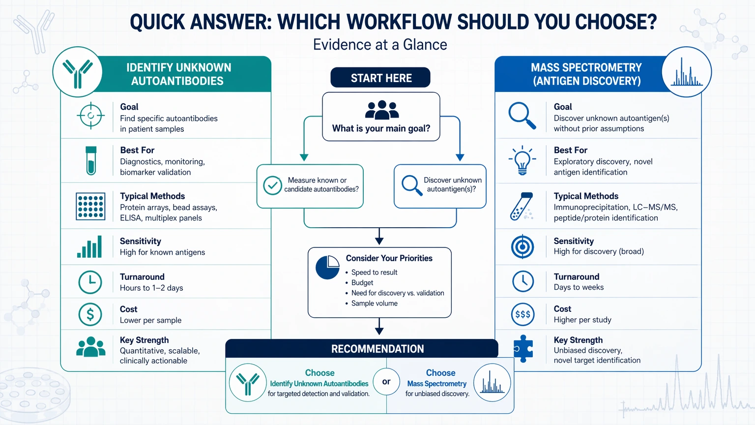 identify unknown autoantibodies vs mass spectrometry Quick Answer: Which Workflow Should You Choose? visual guide