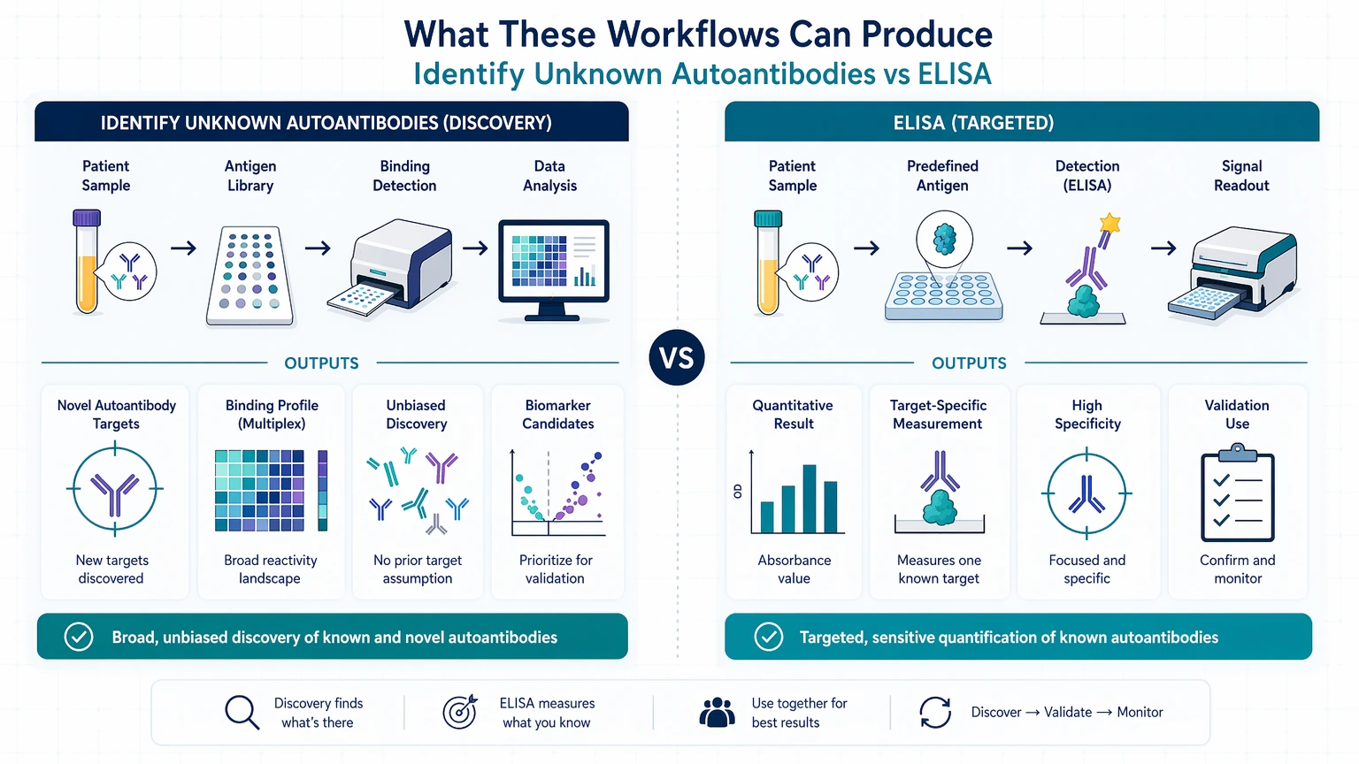 identify unknown autoantibodies vs elisa What these workflows can produce visual guide