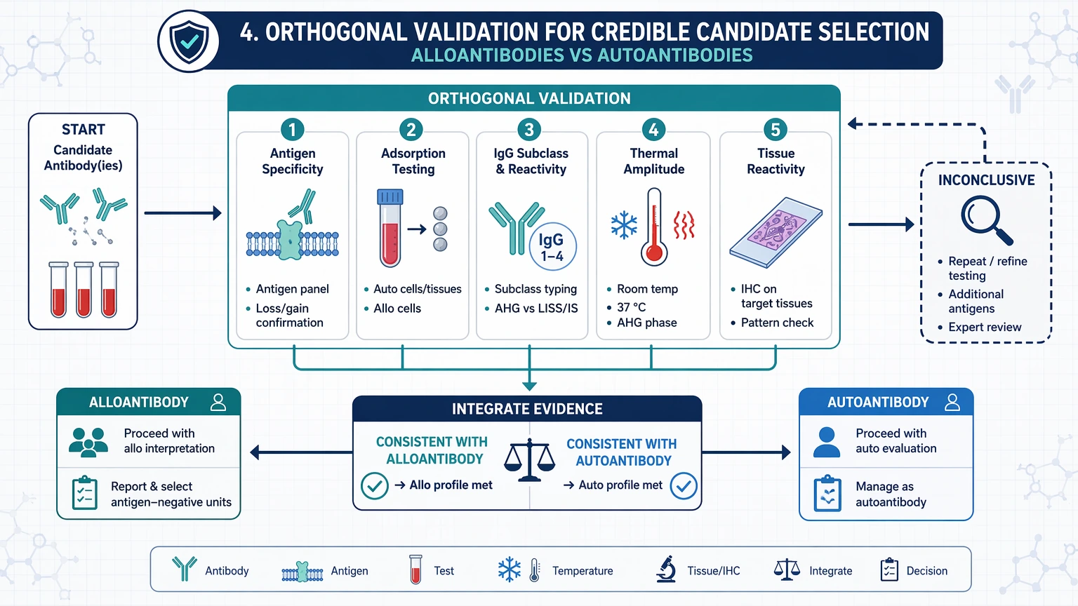 alloantibodies vs autoantibodies 4. Orthogonal validation for credible candidate selection visual guide
