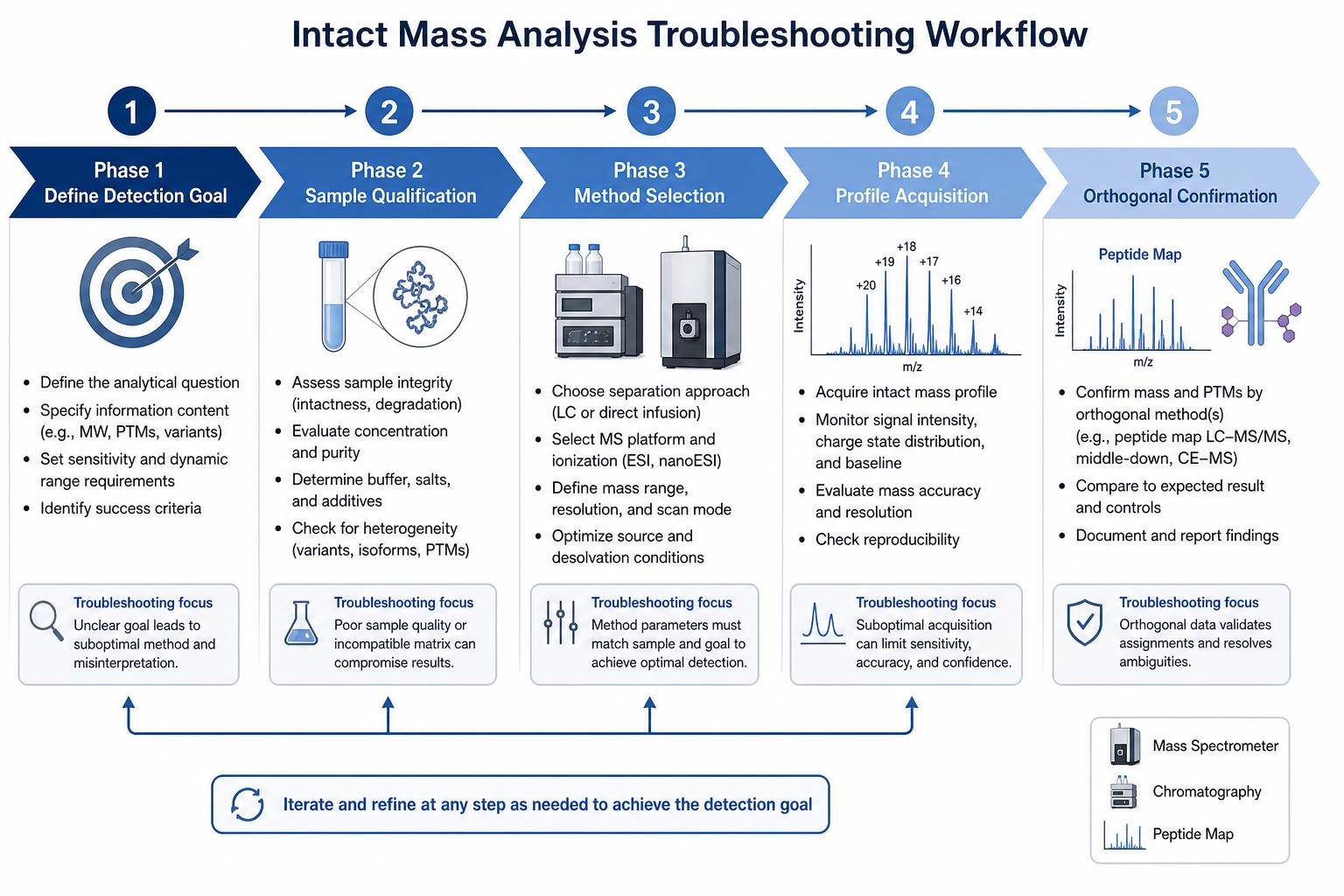 Workflow to reduce missed low-level variants in intact mass projects