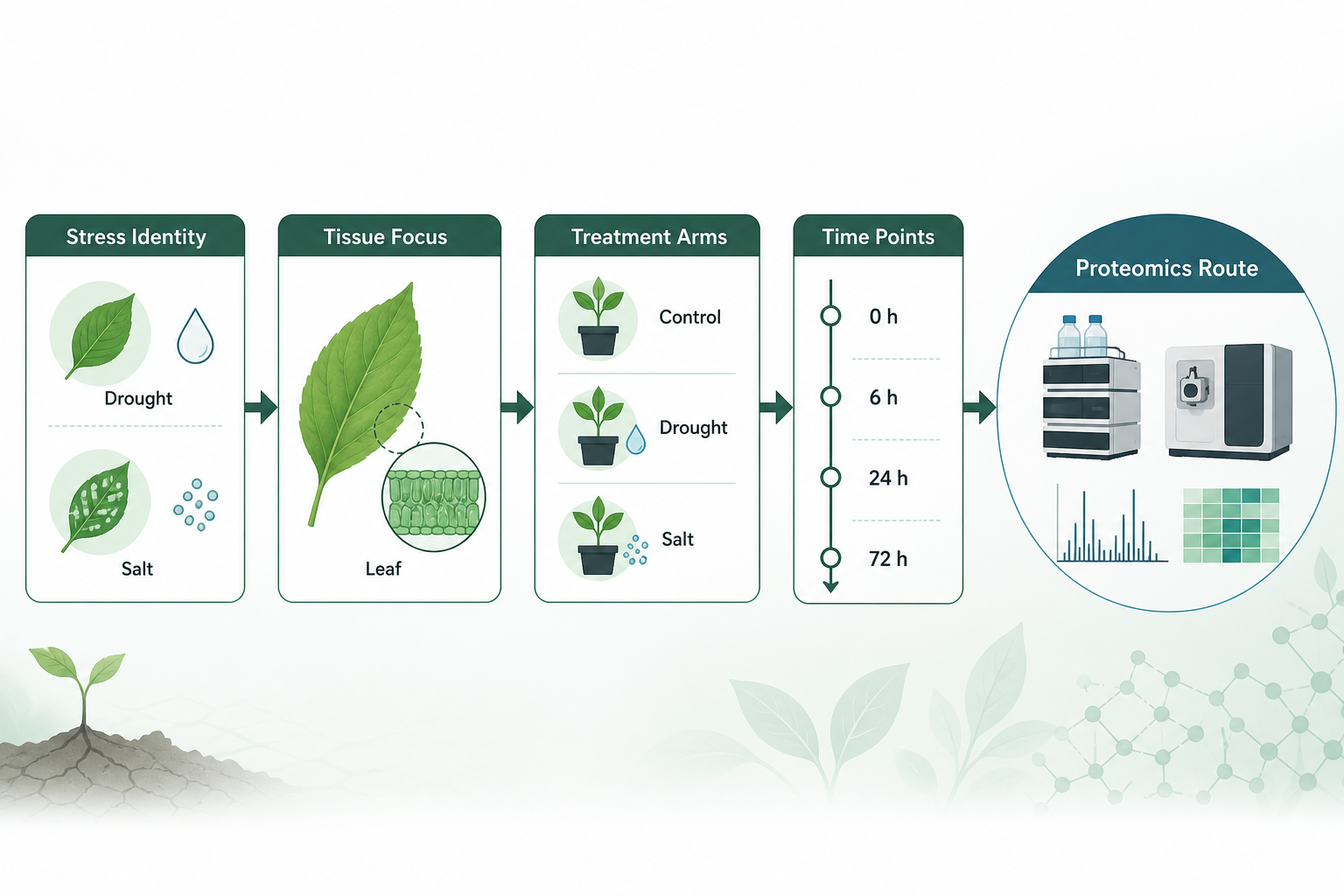 Design sequence for a plant abiotic stress proteomics study Design sequence for a plant abiotic stress proteomics study