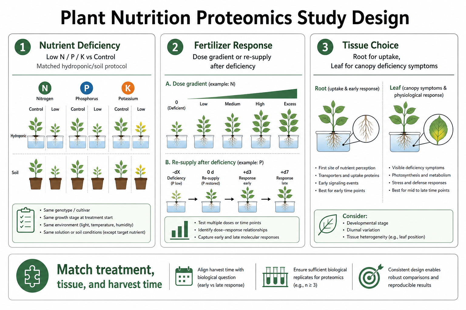 Nutrient deficiency and fertilizer response contrasts in plant proteomics study design Nutrient deficiency and fertilizer response contrasts in plant proteomics study design