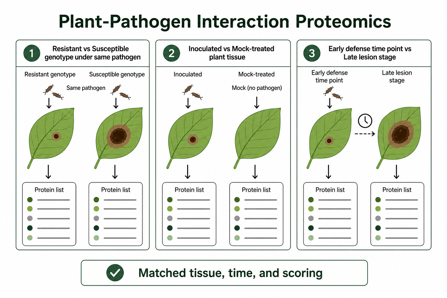 Plant pathogen interaction proteomics compares defense and susceptibility responses in matched plant tissue Plant pathogen interaction proteomics compares defense and susceptibility responses in matched plant tissue