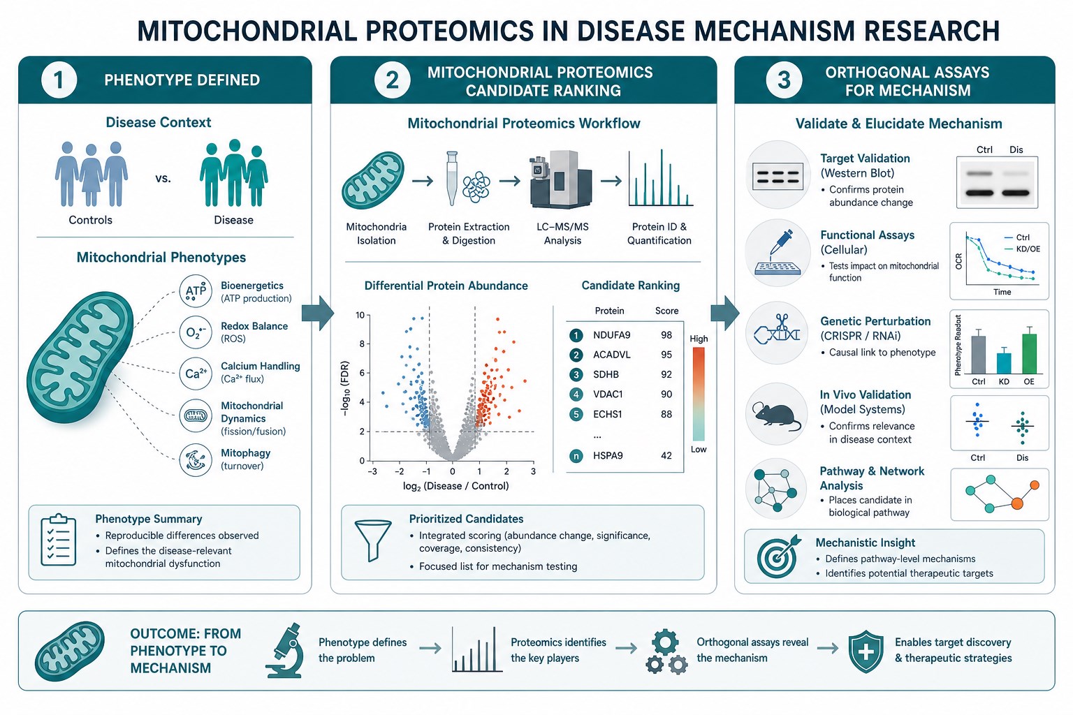 Where mitochondrial proteomics sits in disease mechanism research Where mitochondrial proteomics sits in disease mechanism research