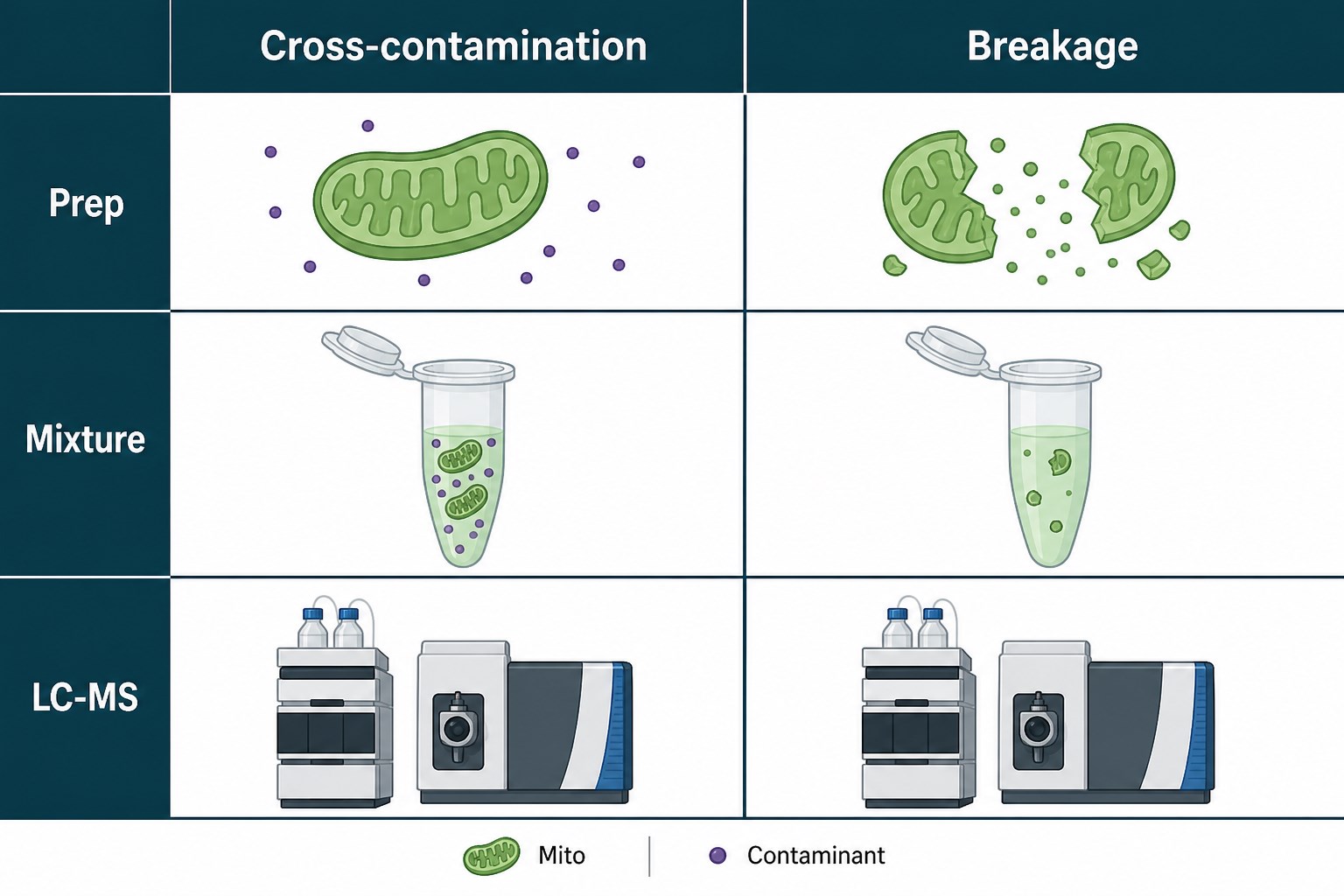 How contamination and breakage distort mitochondrial proteomics readouts How contamination and breakage distort mitochondrial proteomics readouts
