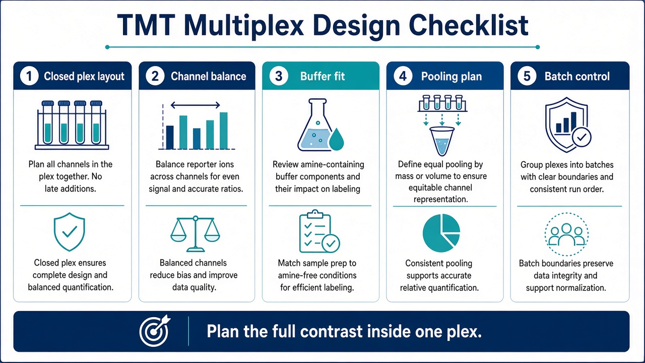 Checklist for planning a closed TMT multiplex comparison Checklist for planning a closed TMT multiplex comparison