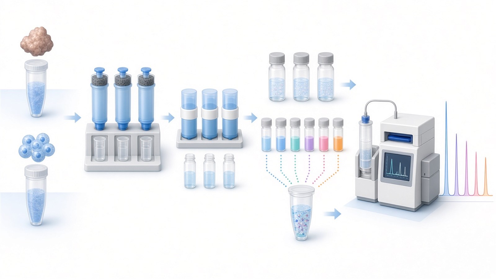 Protein extraction for TMT and iTRAQ from matched lysis and cleanup through digest, amine-compatible buffer exchange, labeling, and within-plex reporter acquisition Protein extraction for TMT and iTRAQ from matched lysis and cleanup through digest, amine-compatible buffer exchange, labeling, and within-plex reporter acquisition