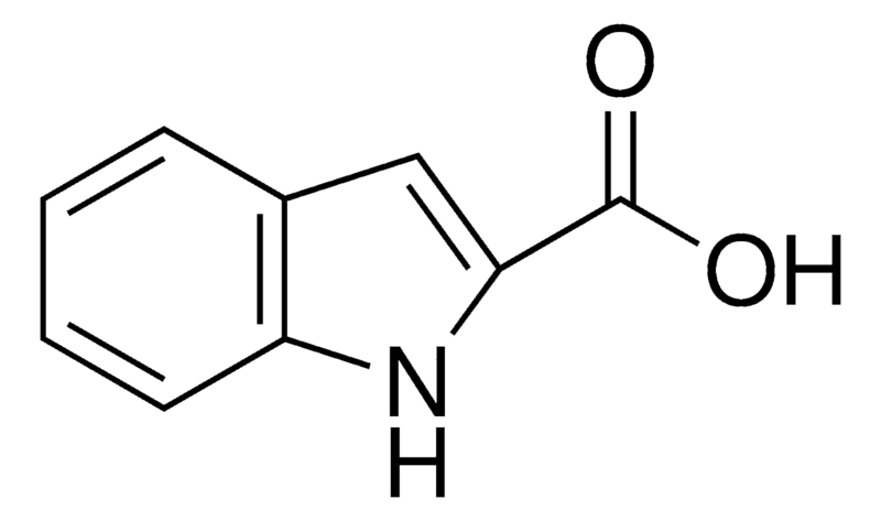 1821063078629462016-MolecularStructureof2-IndolecarboxylicAcid.png