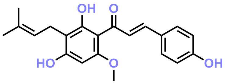 1825732531384340480-TheStructureofXanthohumol.png