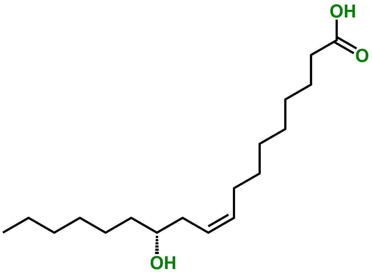 1828624365936824320-TheStructureof12-HydroxyoleicAcid.png