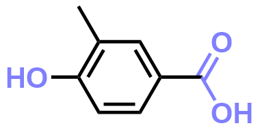 1829395405235408896-TheStructureof4-Hydroxy-3-MethylbenzoicAcid.png